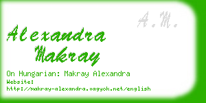 alexandra makray business card